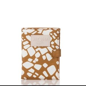 Aloha collection Passport/Travel Wallet in textile cone brown sugar